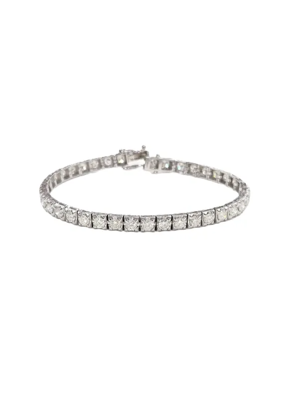 5.02ct Diamond 18K Gold Tennis Bracelet made by Wish Fine Jewelry