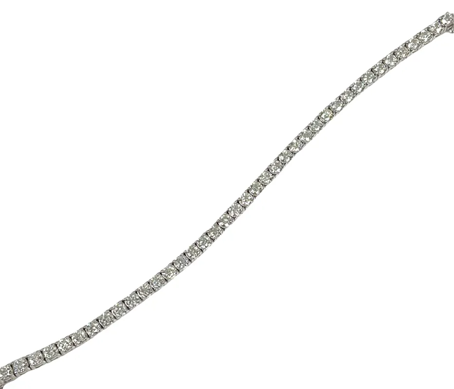 8.38ct Diamond 18K Gold Tennis Bracelet made by Wish Fine Jewelry