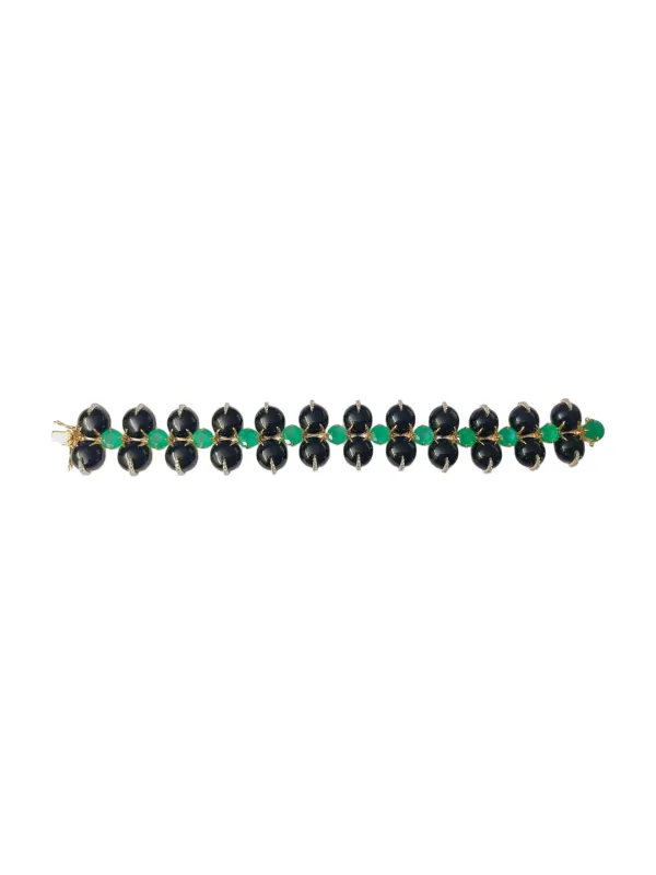 Onix Emerald Diamond 18K Gold Earrings made by Wish Fine Jewelry