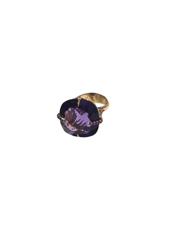 Tanzanite Diamonds 18K Gold Ring made by Wish Fine Jewelry