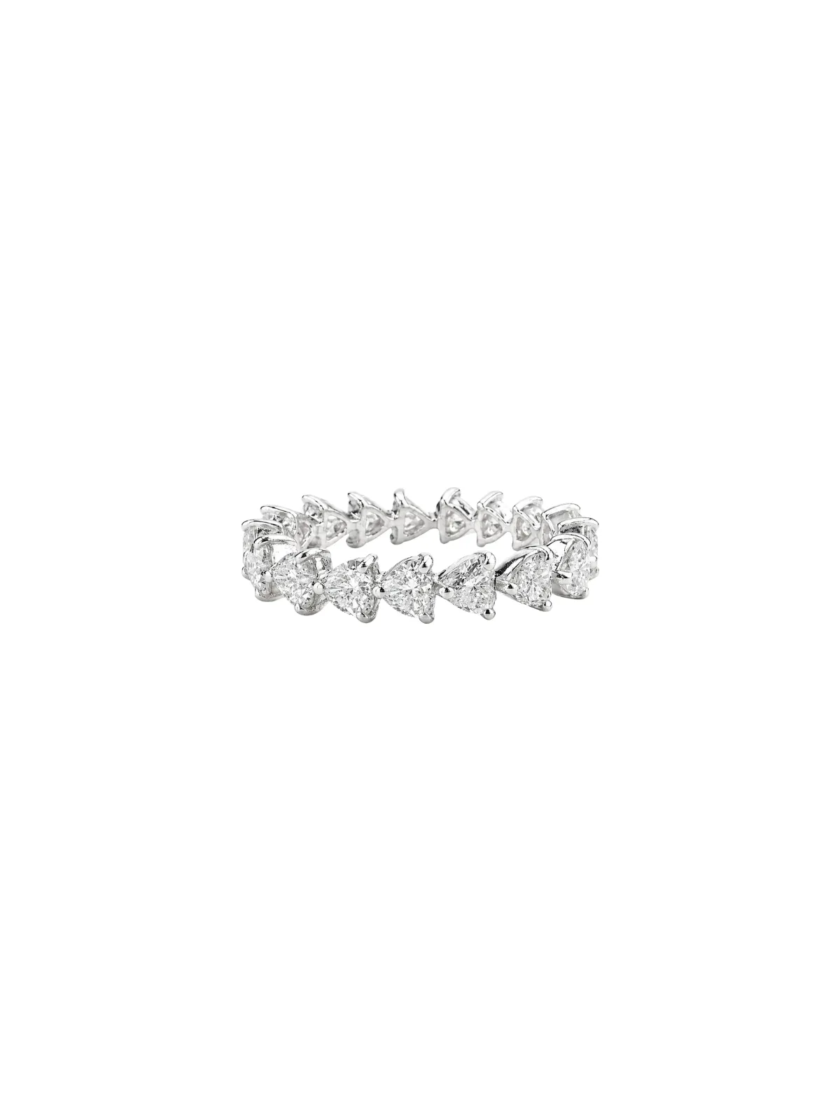 2.78ct Diamond 18K Gold Heart Eternity Ring sold by Wish Fine Jewelry