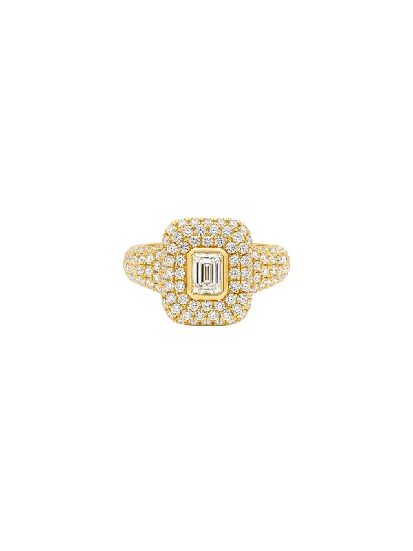 2.80ct Diamond 14K Gold Pave Ring made by Wish Fine Jewelry