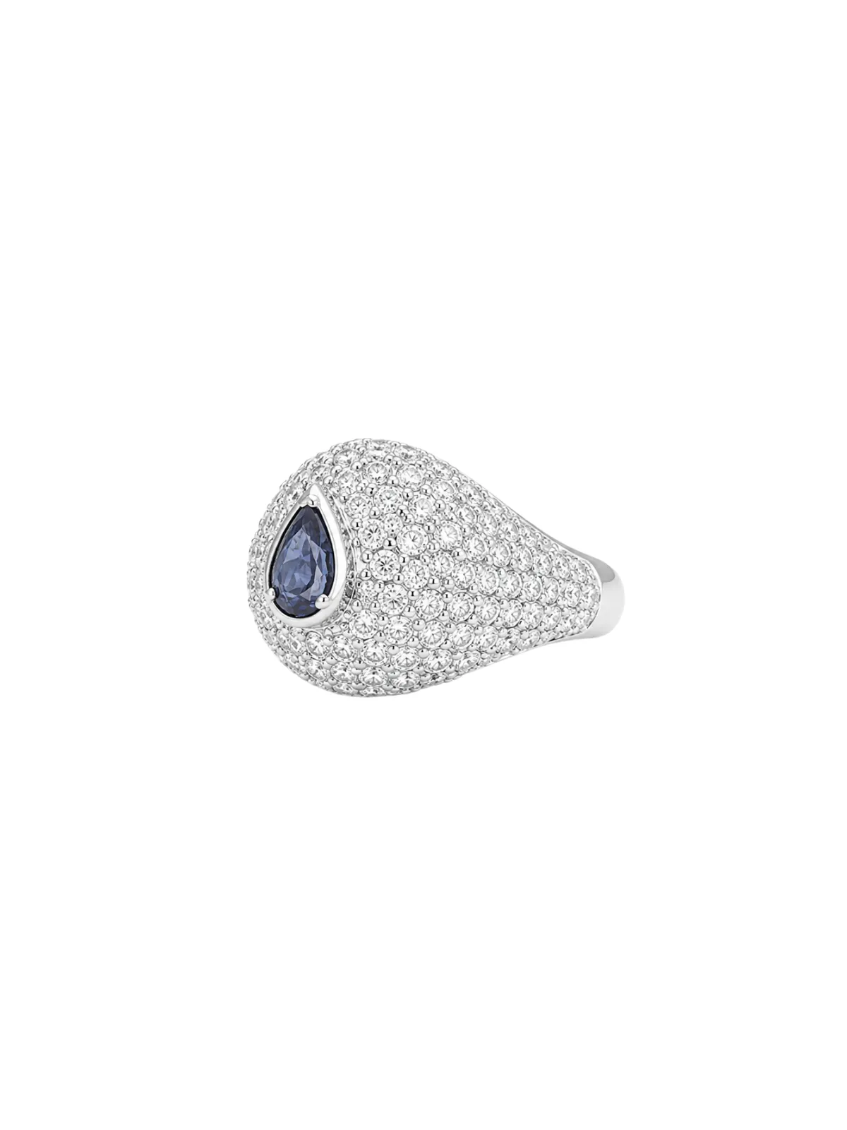 2.39ct Diamond Sapphire 18K Gold Pave Ring sold by Wish Fine Jewelry product image thumbnail 2