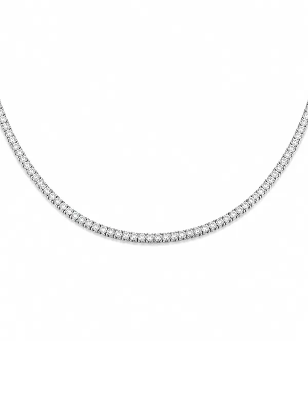 3.00ct Diamond 18K Gold Classic Tennis Necklace made by Wish Fine Jewelry