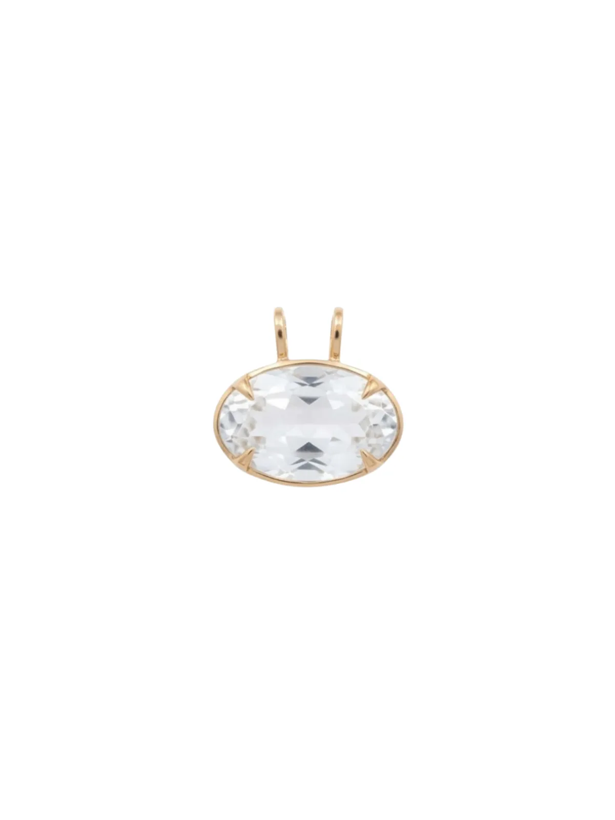 28.10ct White Topaz 18K Gold Medium Statement Pendant sold by Wish Fine Jewelry