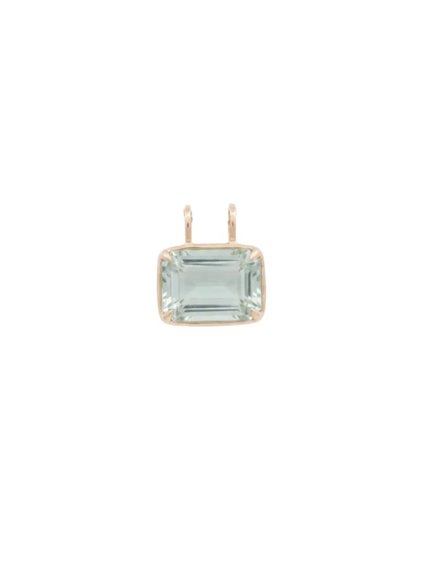 10.20ct Green Amethyst 18K Gold Small Statement Pendant made by Wish Fine Jewelry