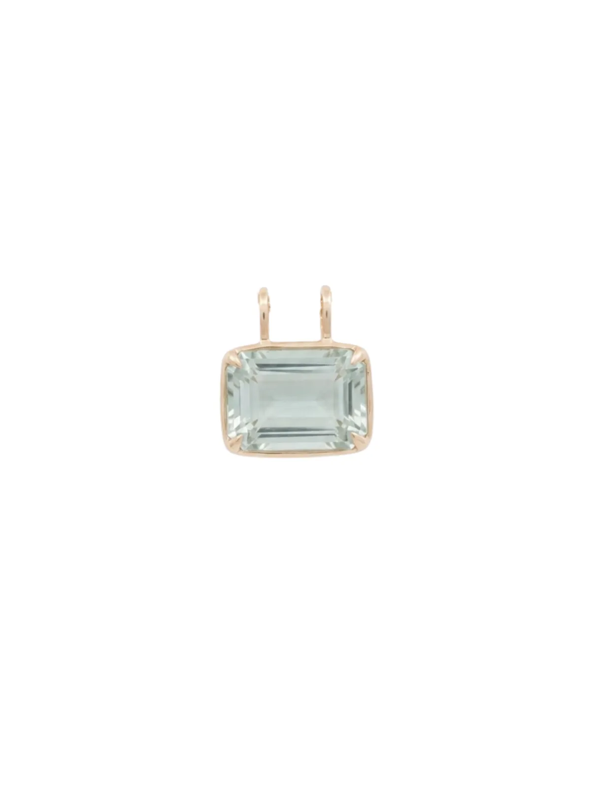 10.20ct Green Amethyst 18K Gold Small Statement Pendant sold by Wish Fine Jewelry