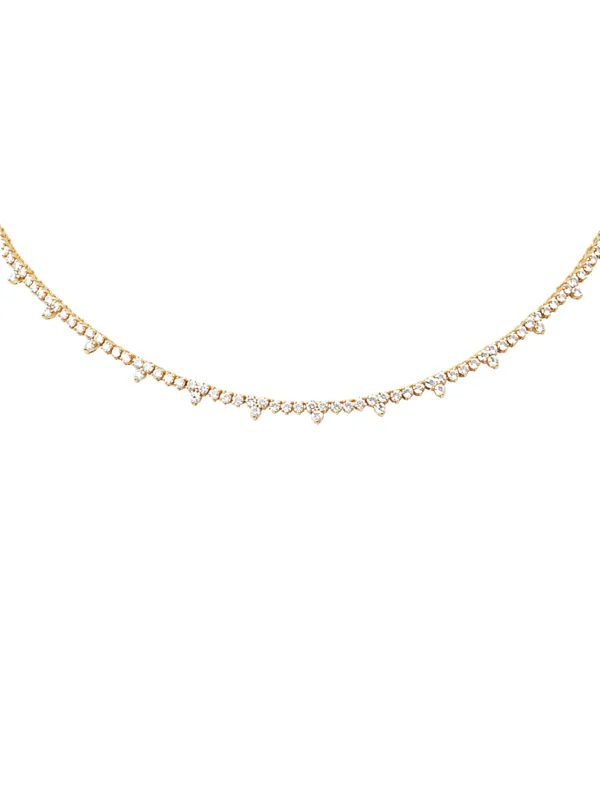 2.99ct Diamond 18K Gold Stationed Necklace made by Wish Fine Jewelry