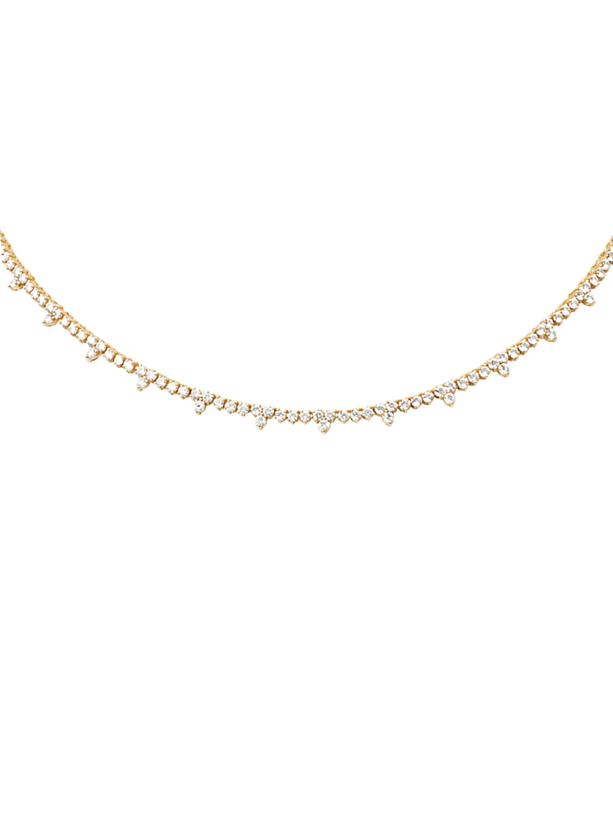 2.99ct Diamond 18K Gold Stationed Necklace sold by Wish Fine Jewelry
