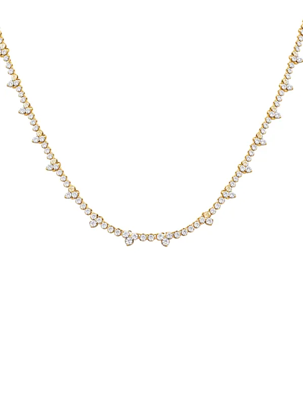 3.00ct Diamond 14K Gold Station Necklace made by Wish Fine Jewelry