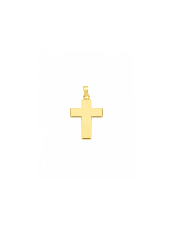14K Gold Cross Pendant made by Wish Fine Jewelry