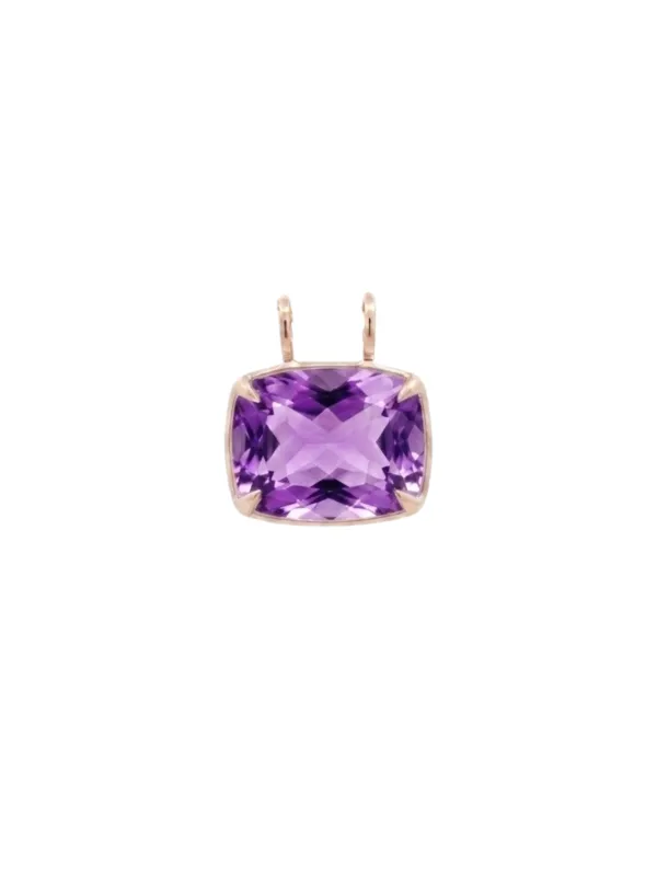 28.50ct Amethyst 18K Gold Large Statement Pendant made by Wish Fine Jewelry