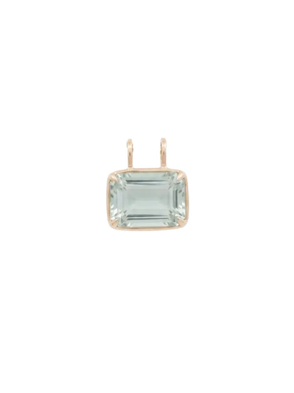 23.63ct Green Amethyst 18K Gold Medium Statement Pendant made by Wish Fine Jewelry