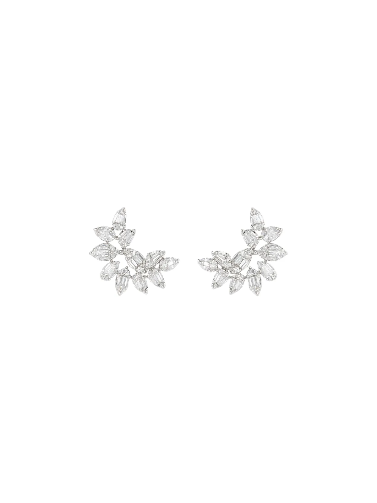 0.65ct Diamond 18K Gold Cluster Climber Earrings sold by Wish Fine Jewelry