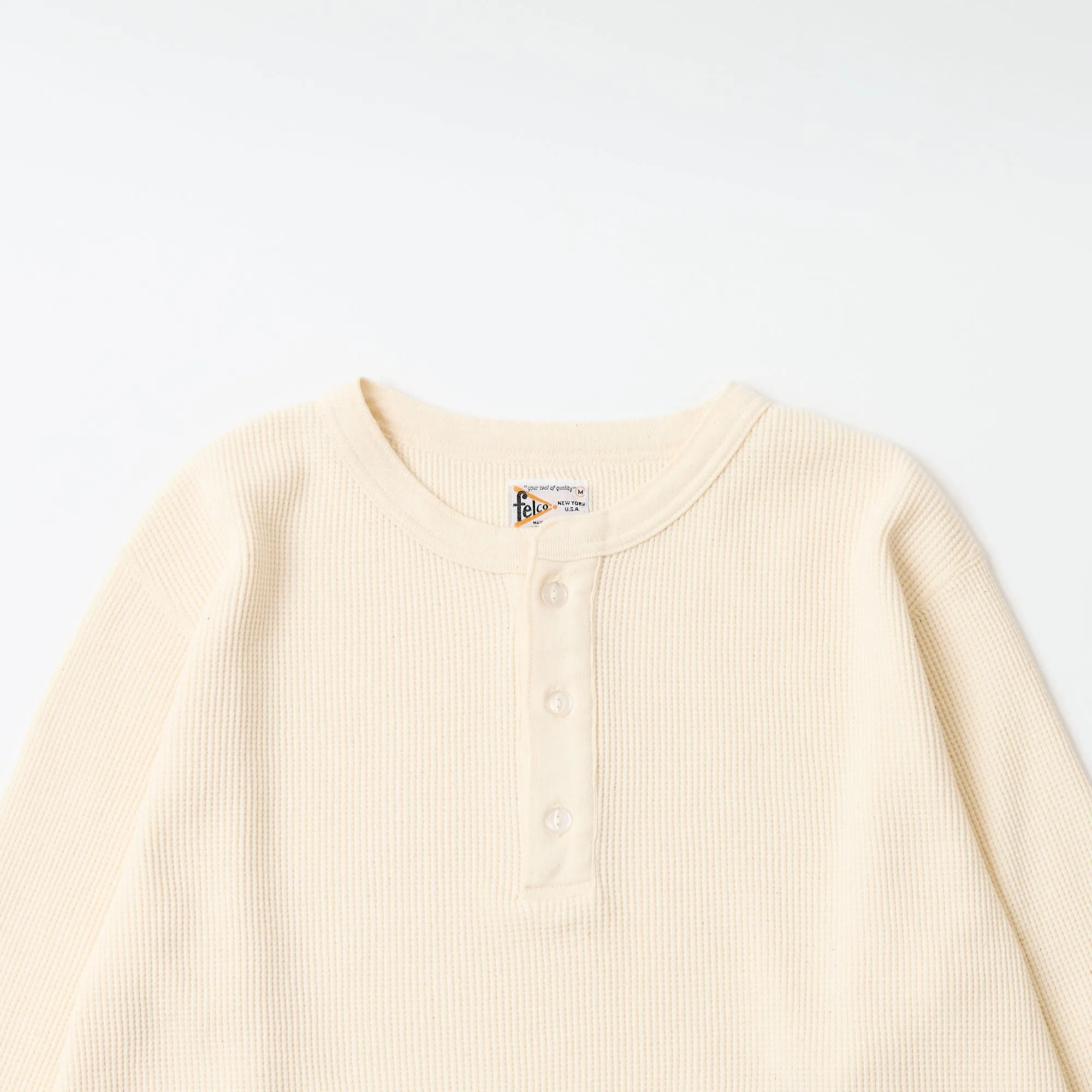 L/S THERMAL HENLEY NECK MIDDLE WEIGHT - 4 COLORS sold by Felco product image thumbnail 2
