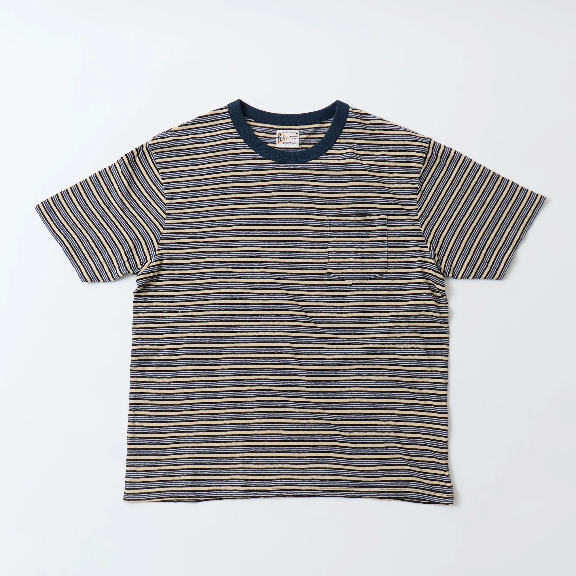 FELCO S/S CREW POCKET TEE - OLD PAPER STRIPE sold by Felco product image thumbnail 2