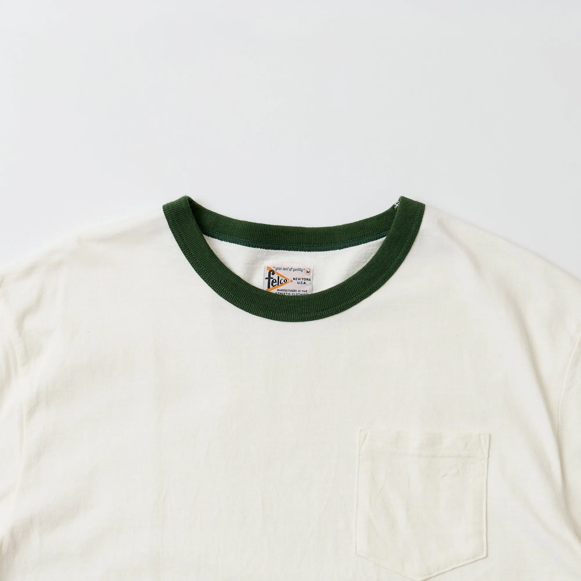 FELCO S/S RINGER POCKET TEE 8812 VINTAGE JERSEY - WHITE sold by Felco product image thumbnail 4