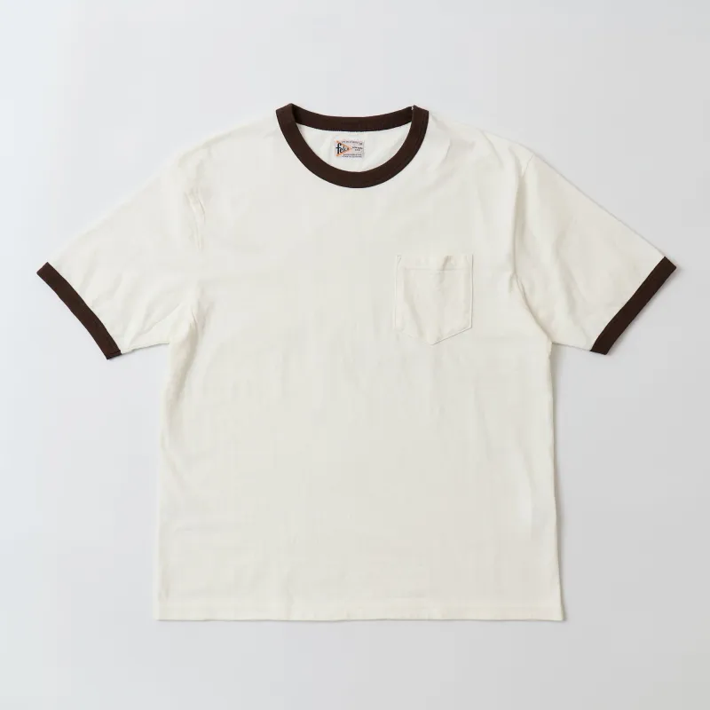 FELCO S/S RINGER POCKET TEE 8812 VINTAGE JERSEY - WHITE made by Outlandish Trading