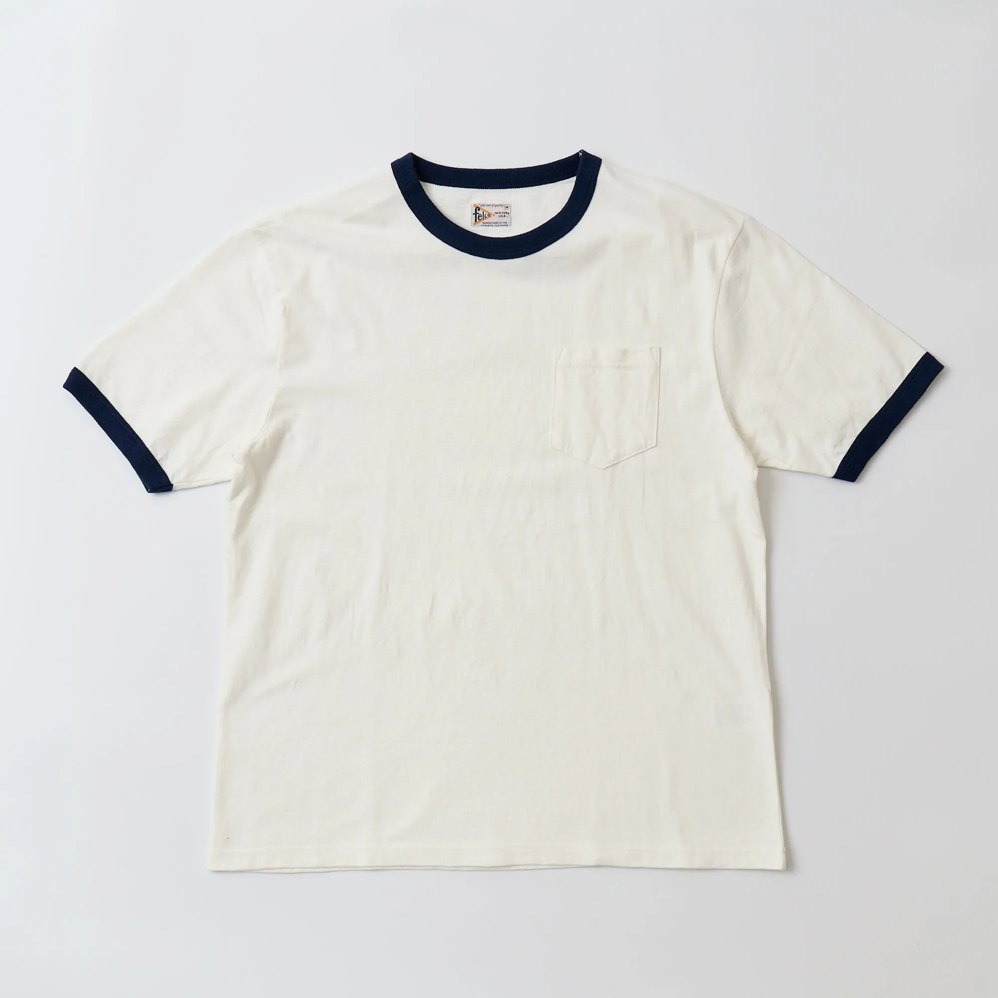 FELCO S/S RINGER POCKET TEE 8812 VINTAGE JERSEY - WHITE sold by Felco product image thumbnail 5