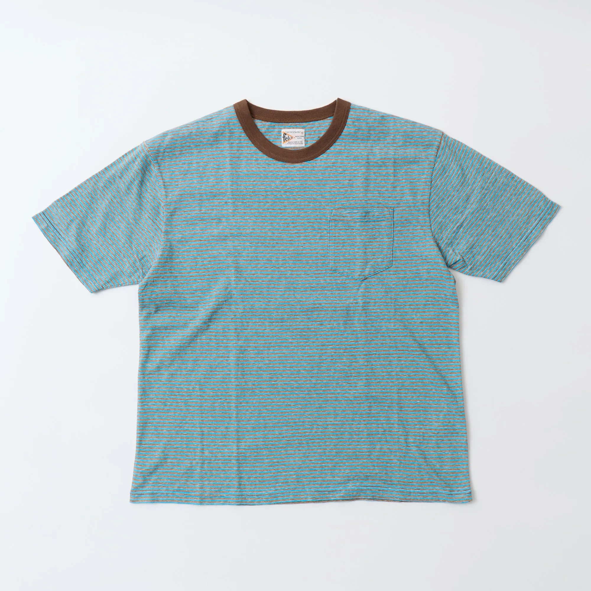 FELCO S/S CREW POCKET TEE - KAMOI STRIPE sold by Felco product image thumbnail 3