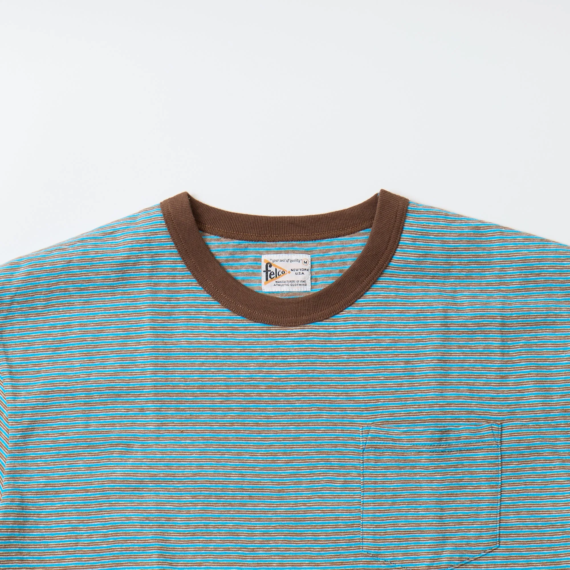 FELCO S/S CREW POCKET TEE - KAMOI STRIPE sold by Felco product image thumbnail 4
