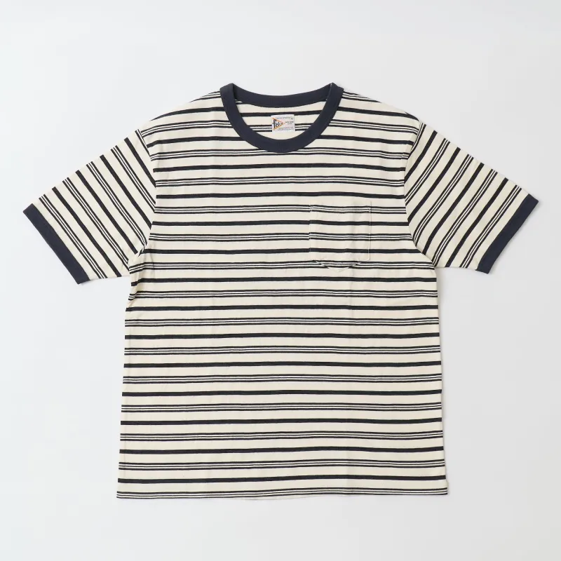 FELCO S/S RINGER POCKET TEE - RETRO SEPC STRIPE made by Outlandish Trading