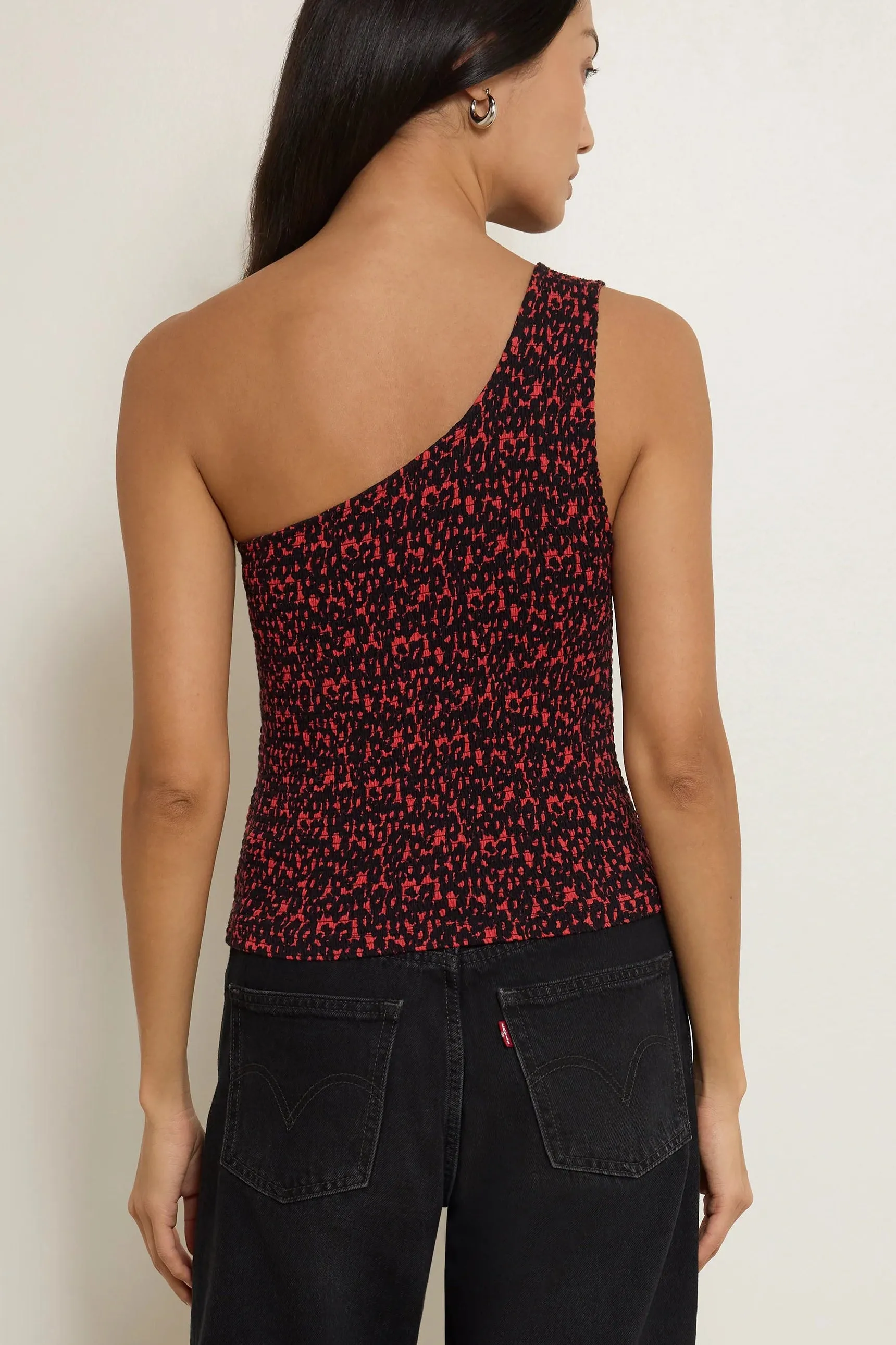 Sunny One Shoulder Tank- Dancing Floral Flora sold by Illie & Co product image thumbnail 3
