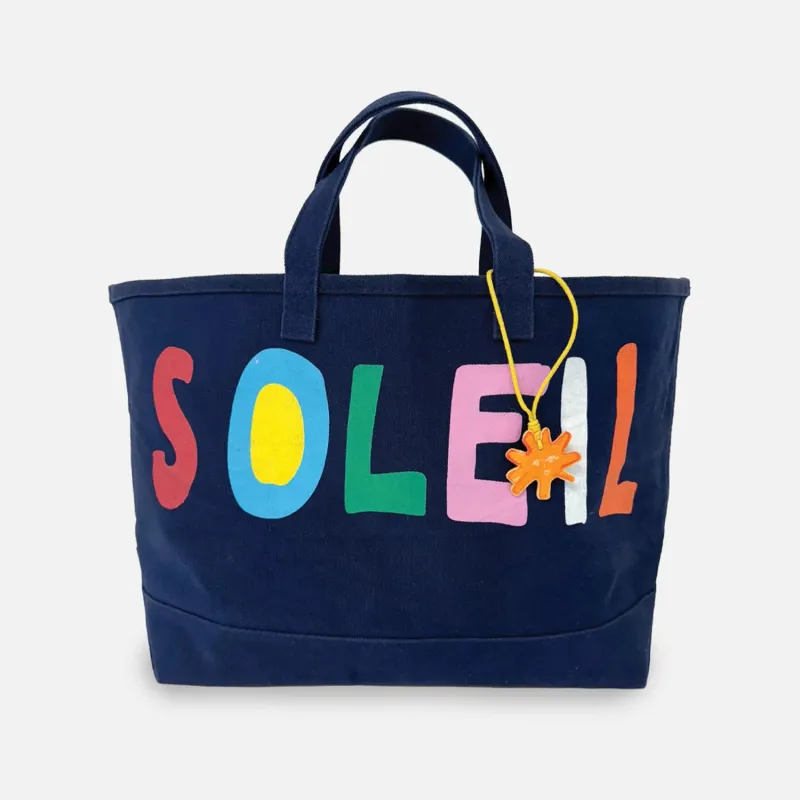 Soleil Beach Tote- Indigo Blue made by Kerri Rosenthal