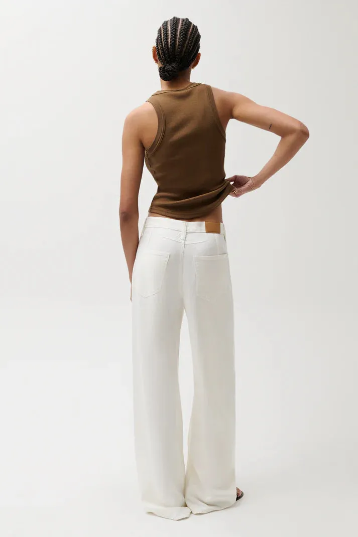 Sydney High Rise Linen Bowed Wide Leg- Egret sold by Illie & Co product image thumbnail 4
