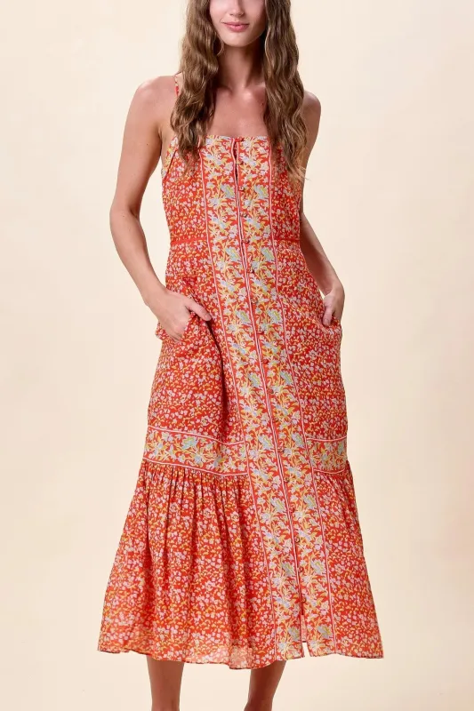 Miralani Midi Dress- Solara Print made by Cleobella
