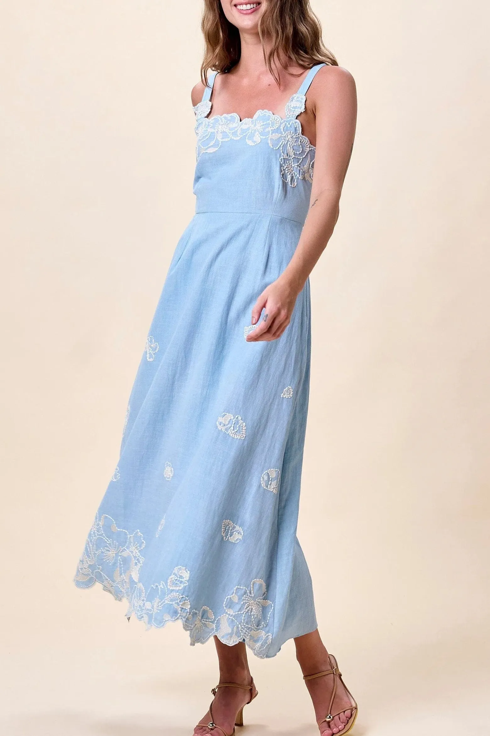 Marceline Midi Dress- Glacier Lake sold by Illie & Co product image thumbnail 2