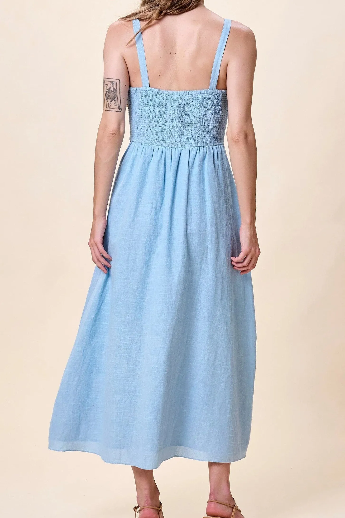 Marceline Midi Dress- Glacier Lake sold by Illie & Co product image thumbnail 3