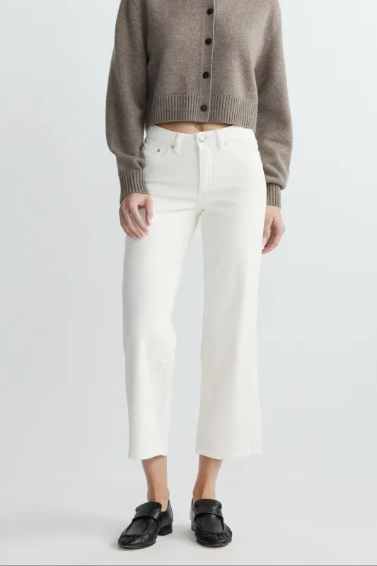 Pippa Mid-Rise Wide-Leg Ankle Jeans in White made by DL1961