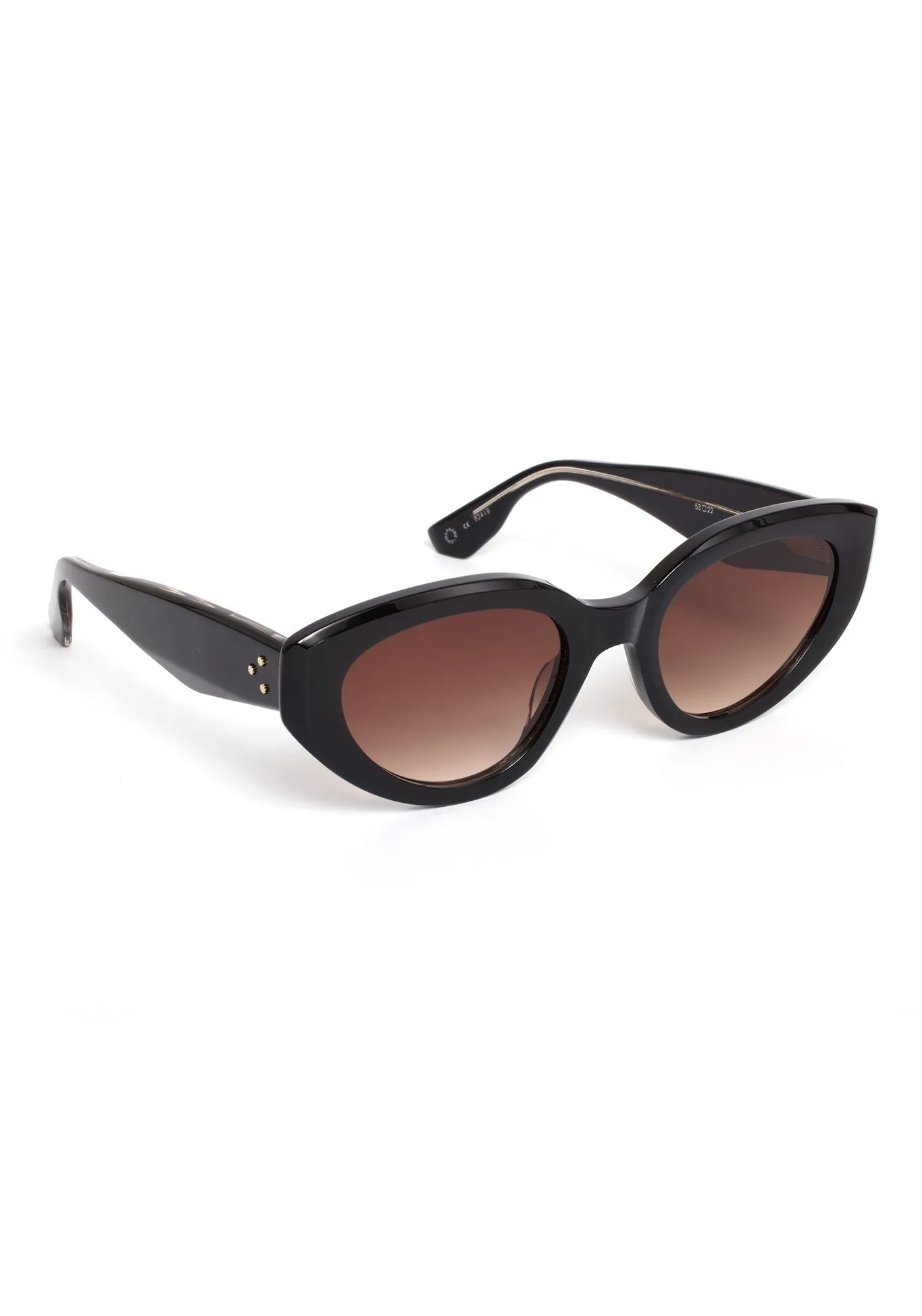 Irene Sunglasses- Black + Black and Crystal sold by Illie & Co product image thumbnail 3