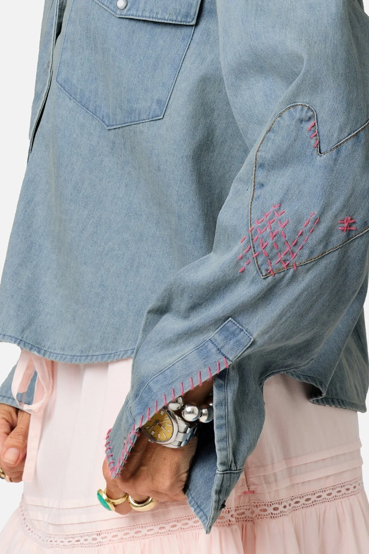 Western Pia Denim Shirt- True Denim sold by Illie & Co product image thumbnail 4