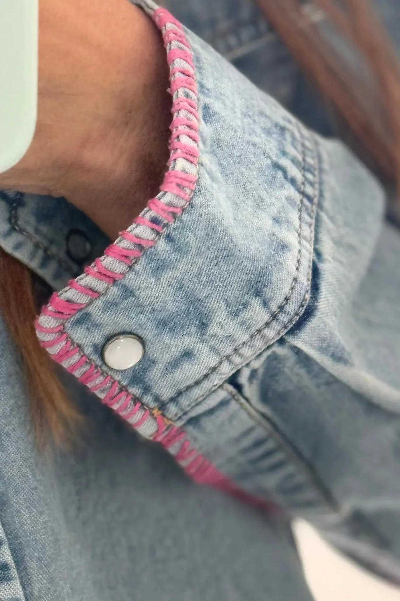 Western Pia Denim Shirt- True Denim sold by Illie & Co product image thumbnail 3