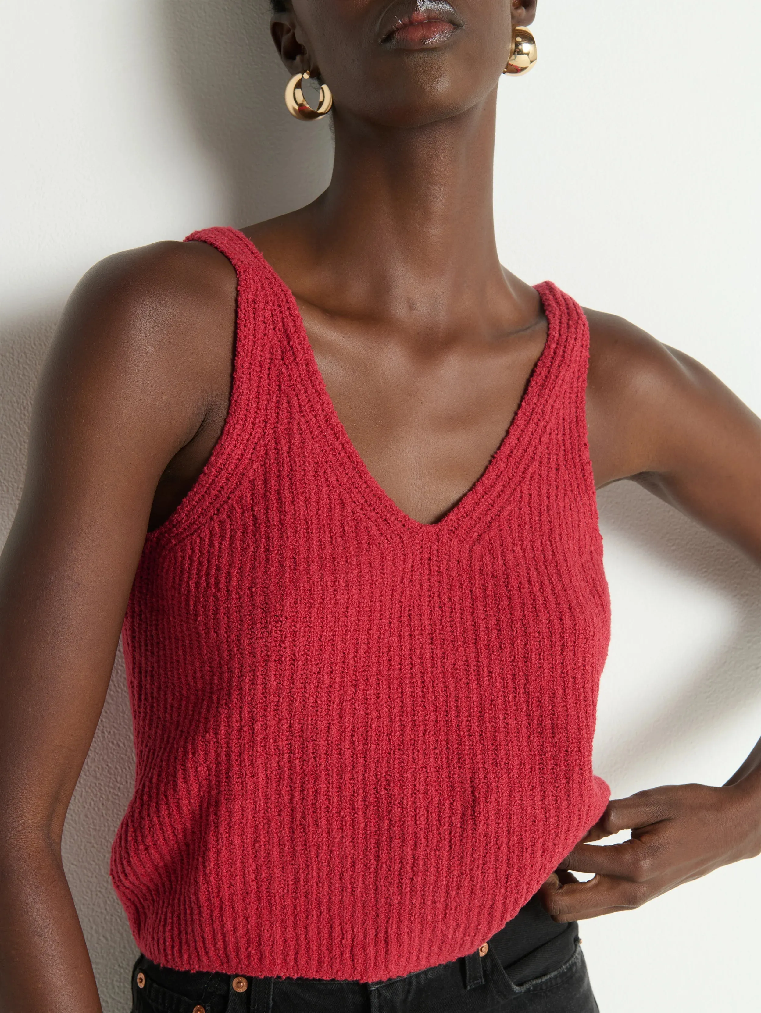 Cece Sweater Tank- Heartbeat Red sold by Illie & Co product image thumbnail 2