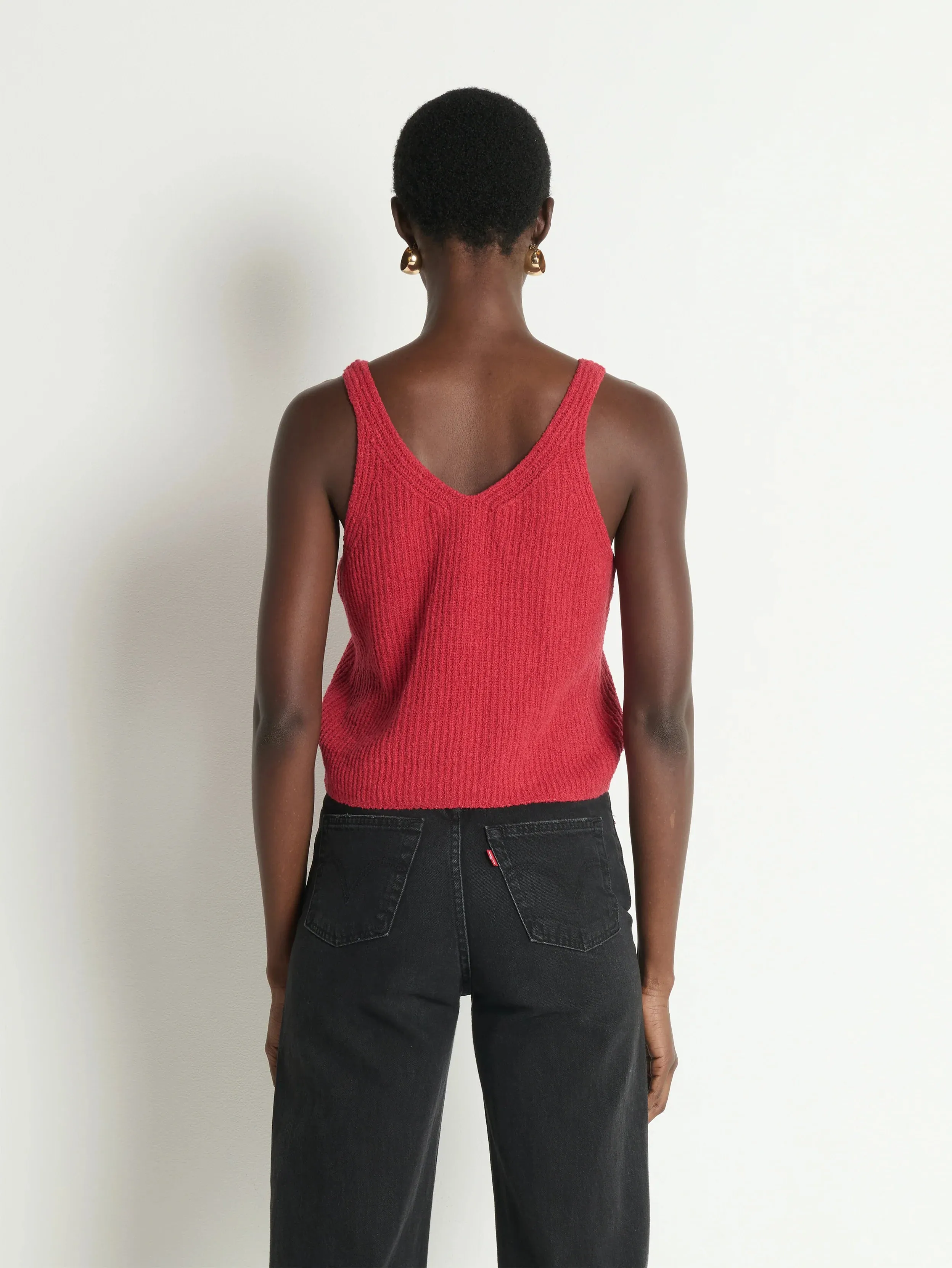 Cece Sweater Tank- Heartbeat Red sold by Illie & Co product image thumbnail 3