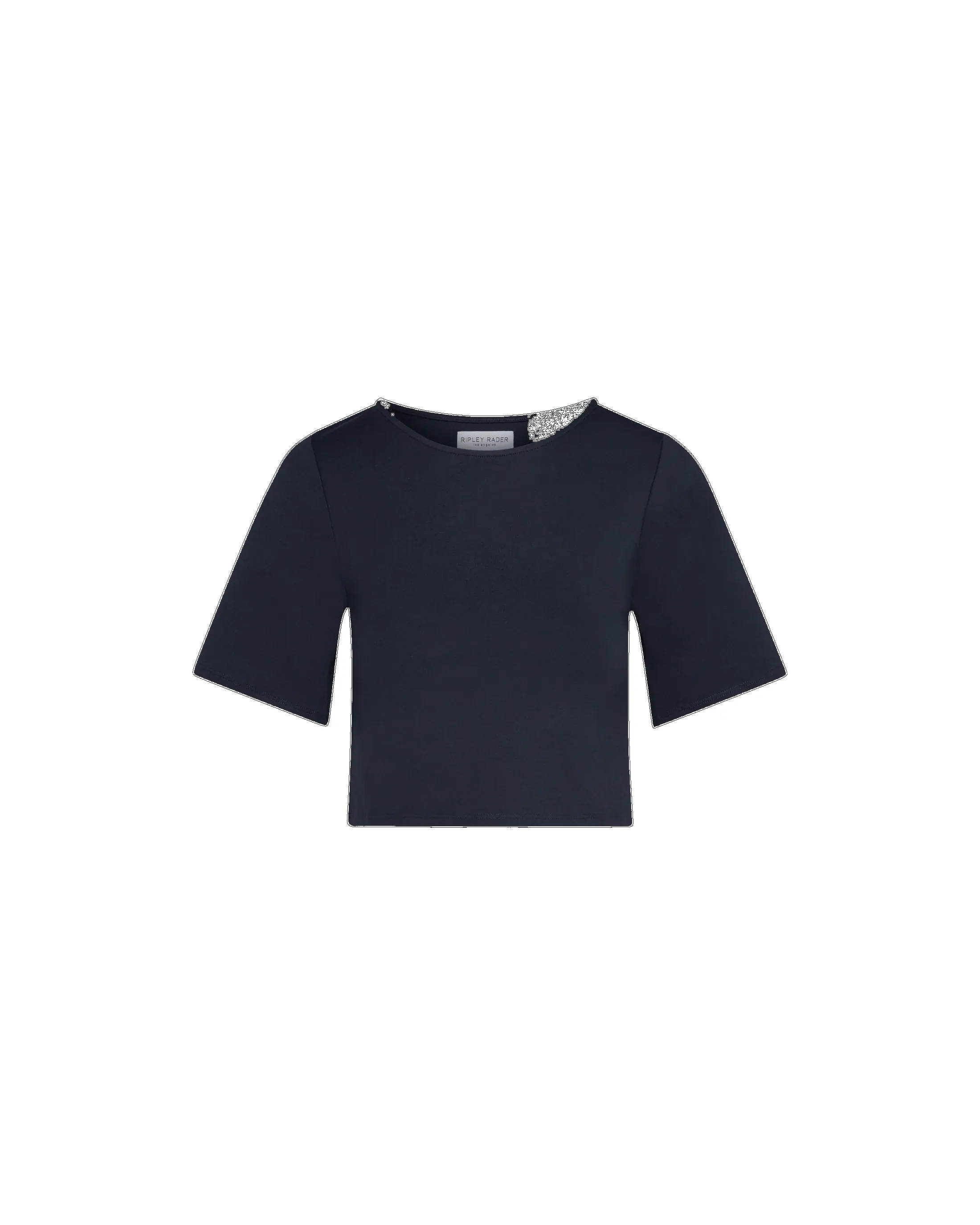 Ponte Knit Short Sleeve Top- Navy sold by Illie & Co product image thumbnail 3