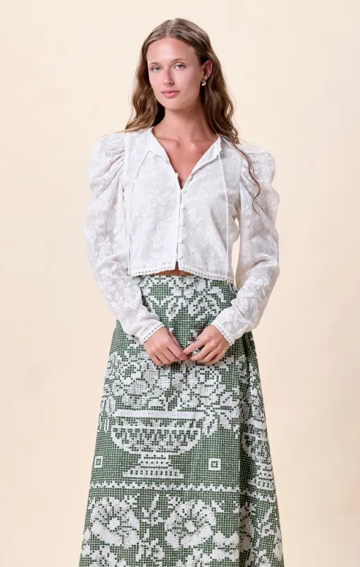 Odeal Top- White made by Cleobella