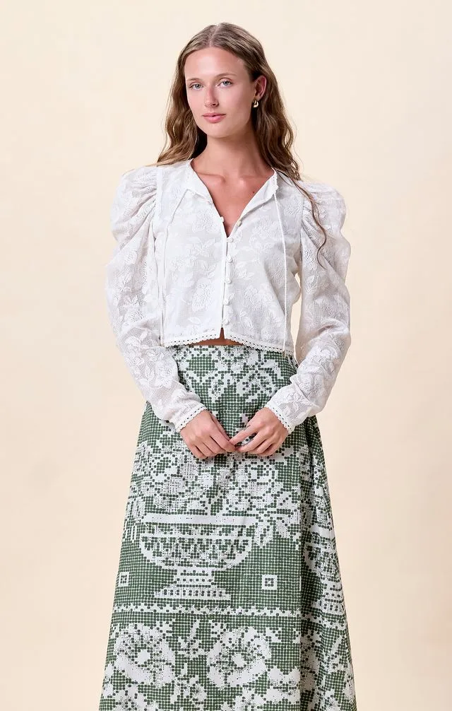 Odeal Top- White sold by Illie & Co