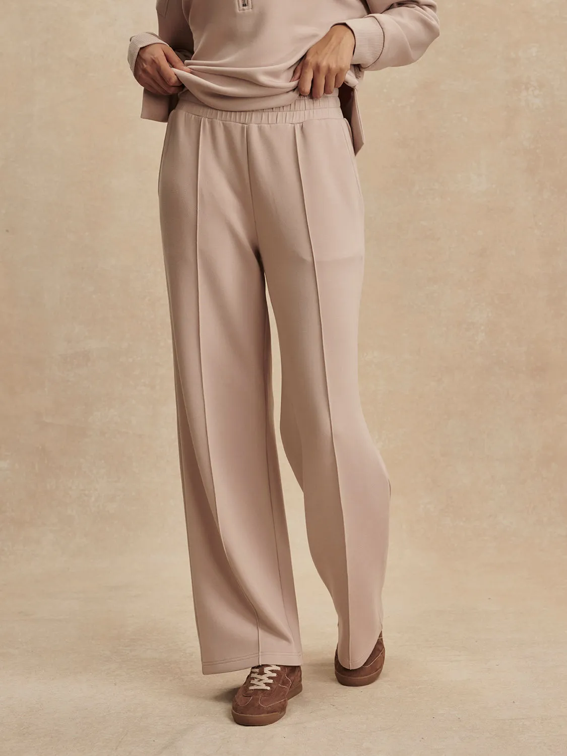 The Wide Leg Pant 30"- Mushroom sold by Illie & Co product image thumbnail 3