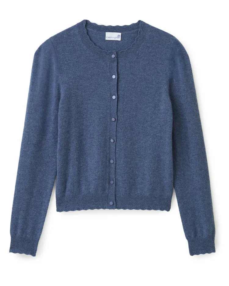 Lucy Cardigan-Gallery Blue sold by Illie & Co product image thumbnail 2