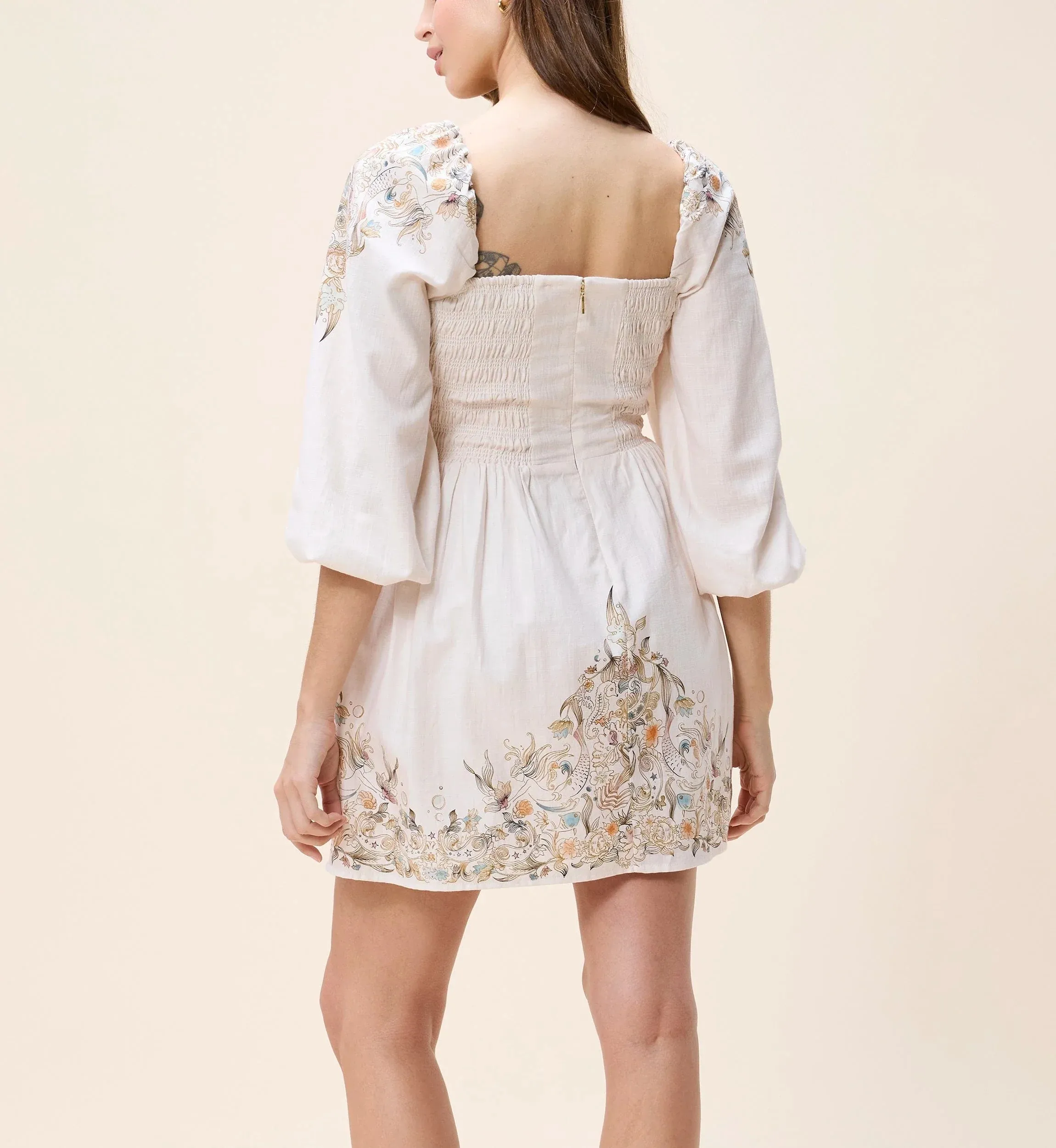 Greer Mini Dress- Bella Mer Print sold by Illie & Co product image thumbnail 3