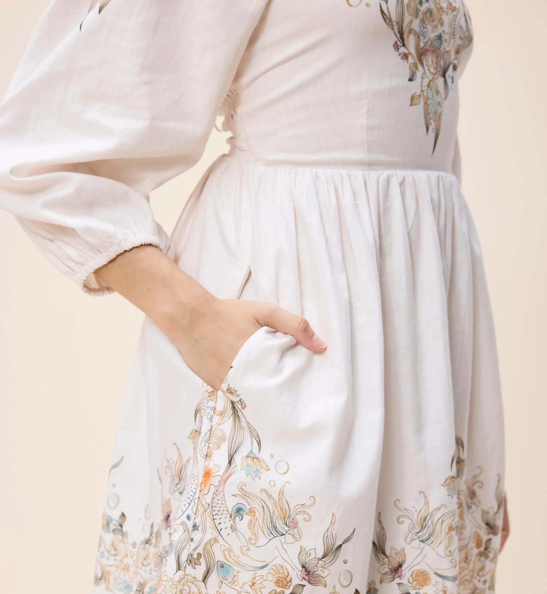 Greer Mini Dress- Bella Mer Print sold by Illie & Co product image thumbnail 2