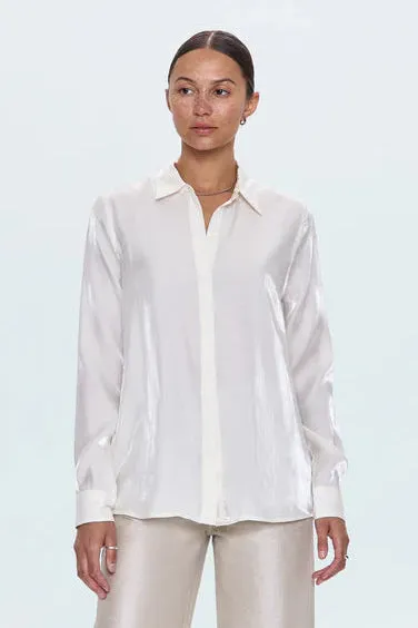 Tilda Button Down- Ecru sold by Illie & Co