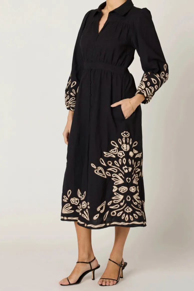 Elyse Midi Dress- Black/Ivory sold by Illie & Co product image thumbnail 2