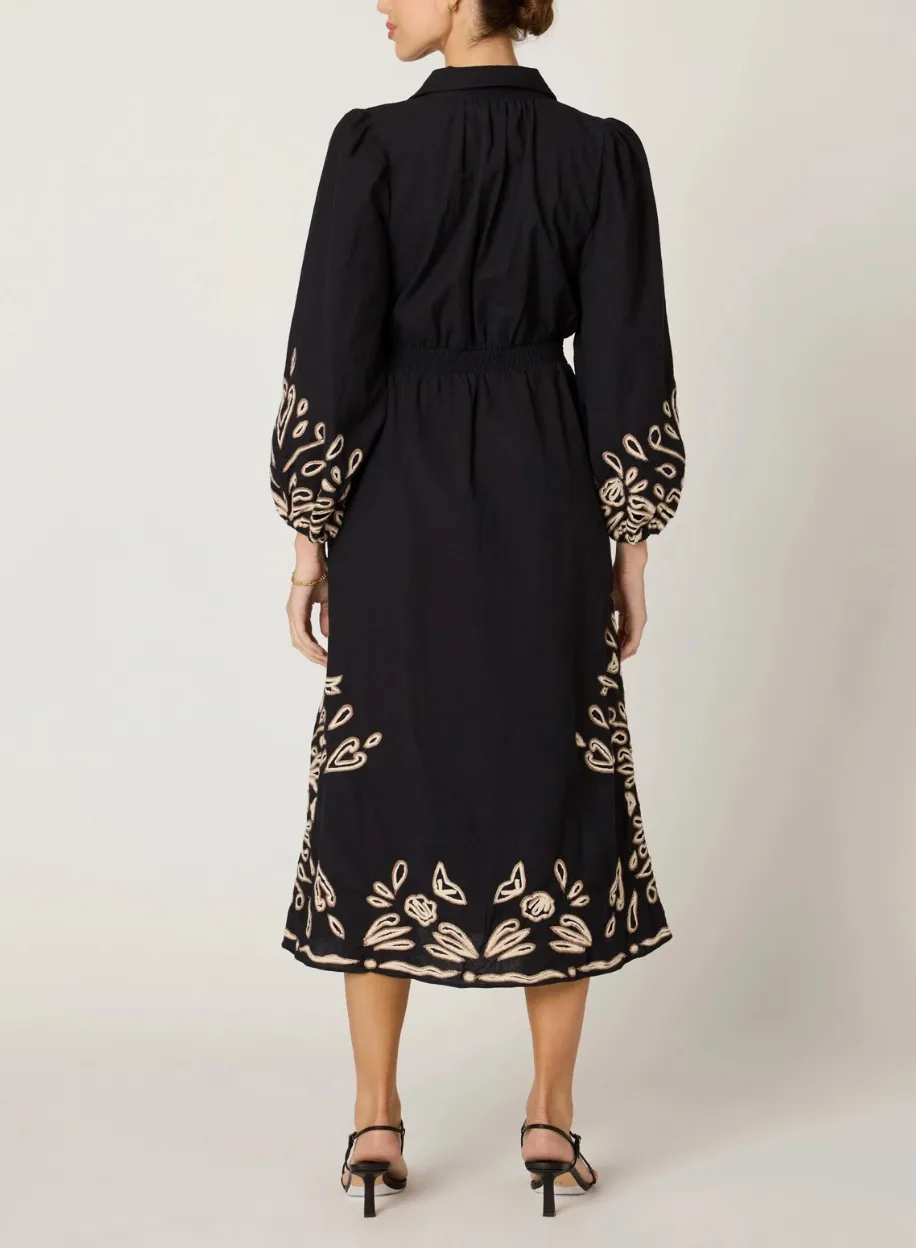 Elyse Midi Dress- Black/Ivory sold by Illie & Co product image thumbnail 4
