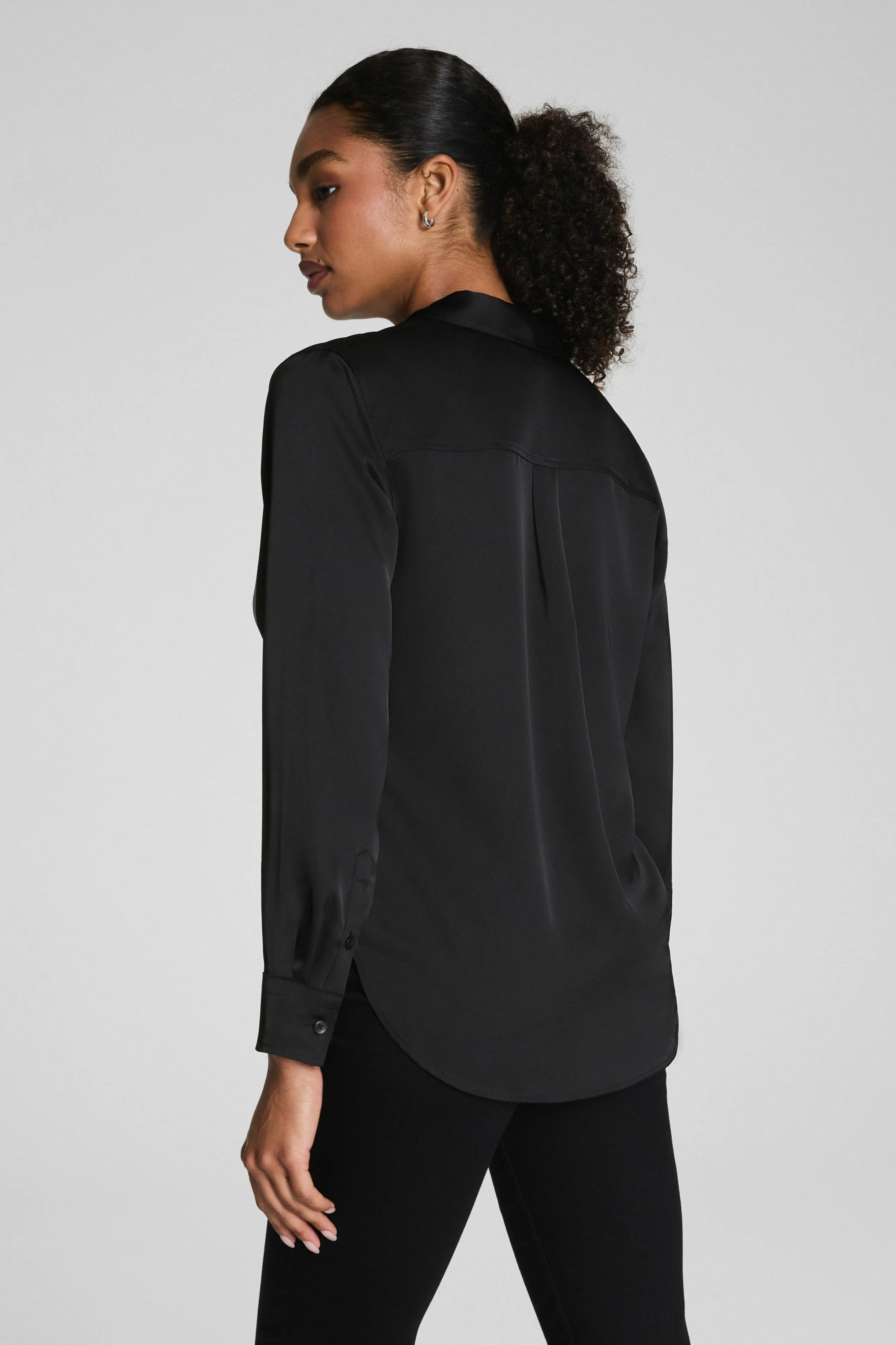 Better Than Silk Button-Down- Black sold by Illie & Co product image thumbnail 2