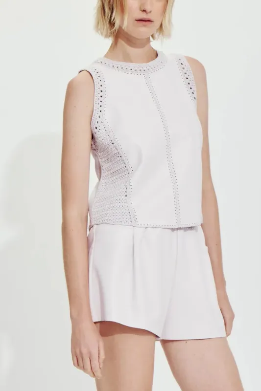 Hudson Vegan Leather Short- Light Lilac made by MELISSA NEPTON